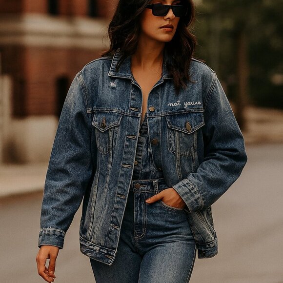 Free People Jackets & Blazers - FP x Sandrine Rose L’Artiste Distressed Denim Jean Jacket, Medium